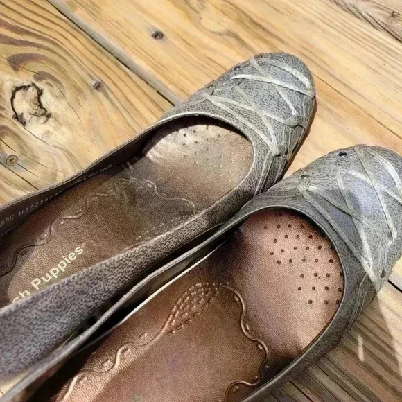 Hush Puppies Women's Low Heels SZ 8 Metallic Silver Color - Picture 7 of 12